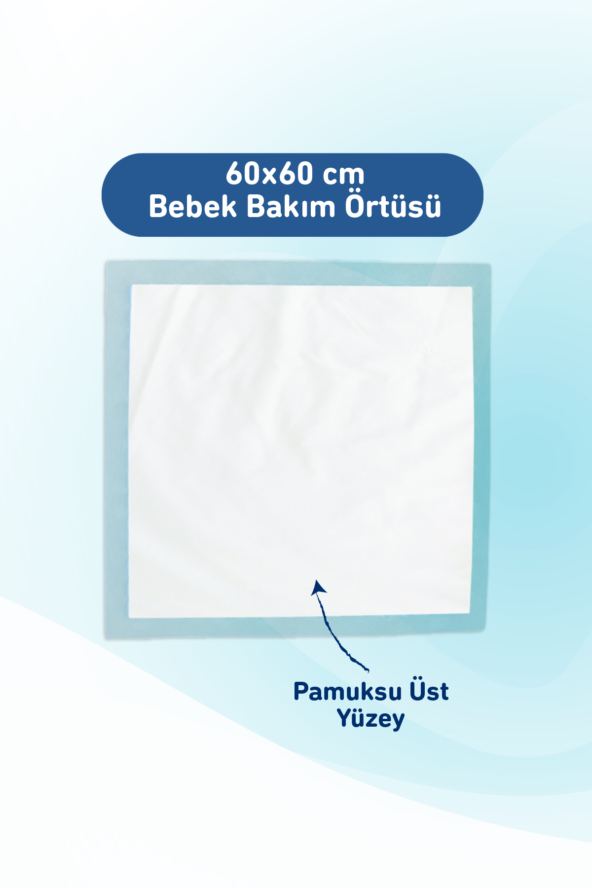 Giggles Bebek Bakım Örtüsü 60x60  Alt Açma Bezi 2 paket (20 adet)